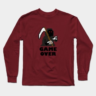 PixelArt Grim Reaper Game Over Long Sleeve T-Shirt